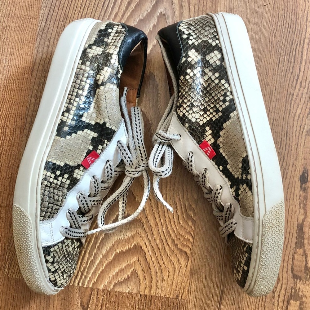 Veronica Beard Sami Python Print Leather Sneaker,… - image 5
